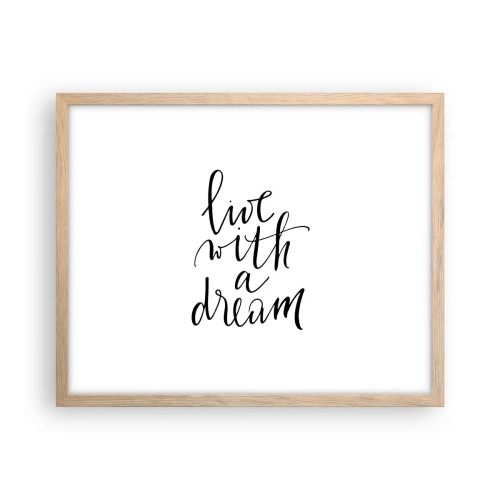 Plakat w ramie jasny dąb - Of course - 50x40 cm