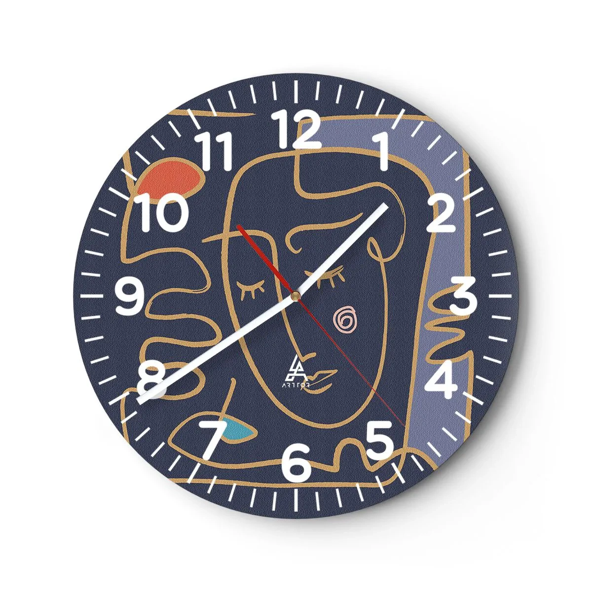 Zegar ścienny - W zamyśleniu - 30x30 cm