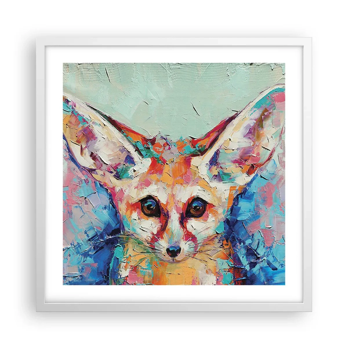 Plakat w białej ramie - Jesteście na mnie gotowi? - 50x50 cm