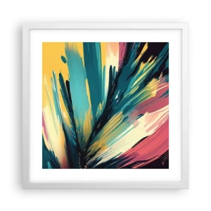 Plakat w białej ramie - Kompozycja – eksplozja radości - 40x40 cm