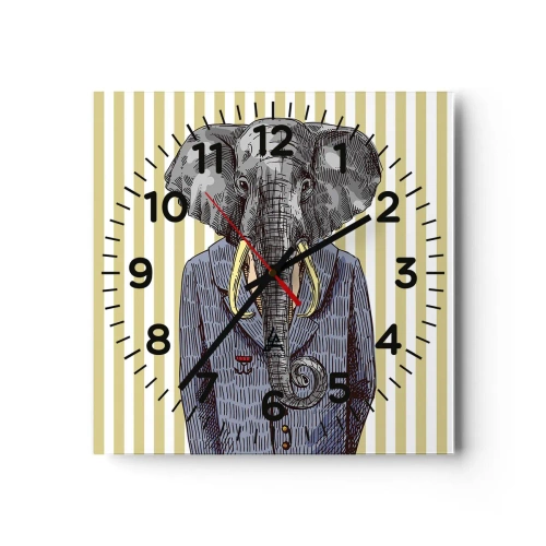 Zegar ścienny - Elegancki z natury - 40x40 cm