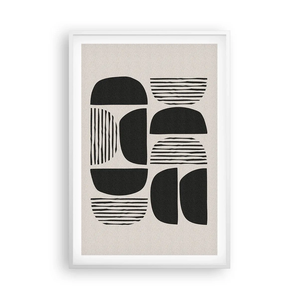 Plakat w białej ramie - Połowiczne układy - 61x91 cm
