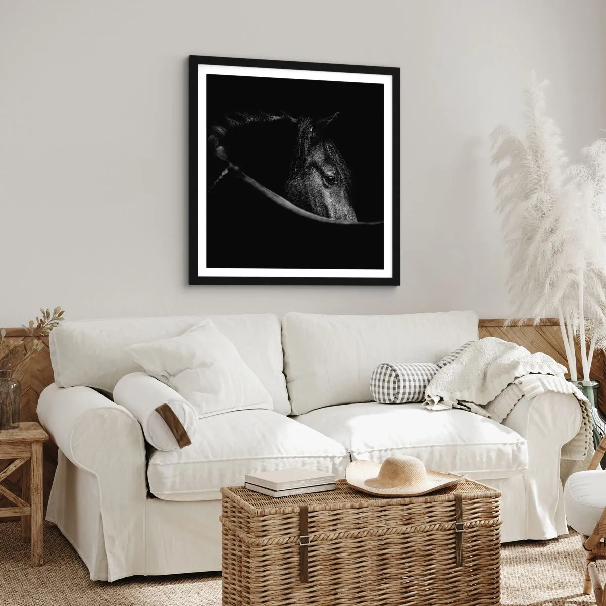 Plakat w czarnej ramie - Czarny książę - 50x50 cm