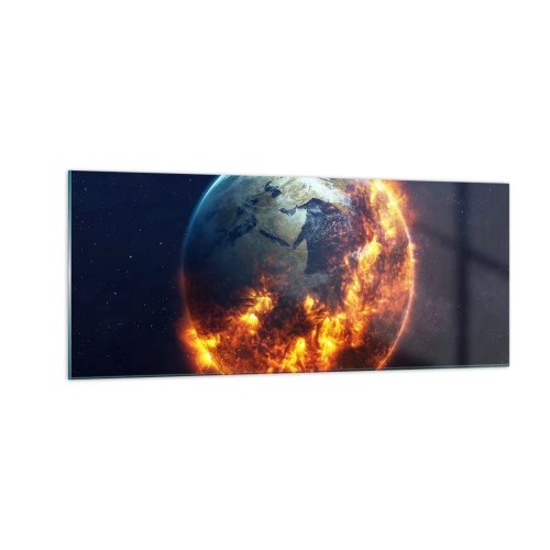 Obraz na szkle - Płomień apokalipsy - 100x40 cm