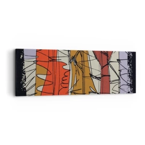 Obraz na płótnie - Kompozycja spontaniczna - 90x30 cm