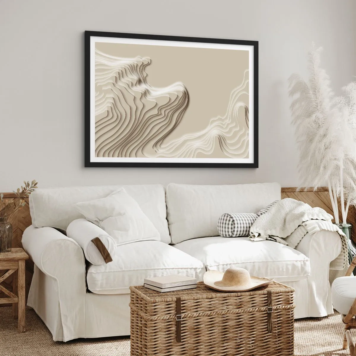 Plakat w czarnej ramie - Topografia sztuki - 91x61 cm