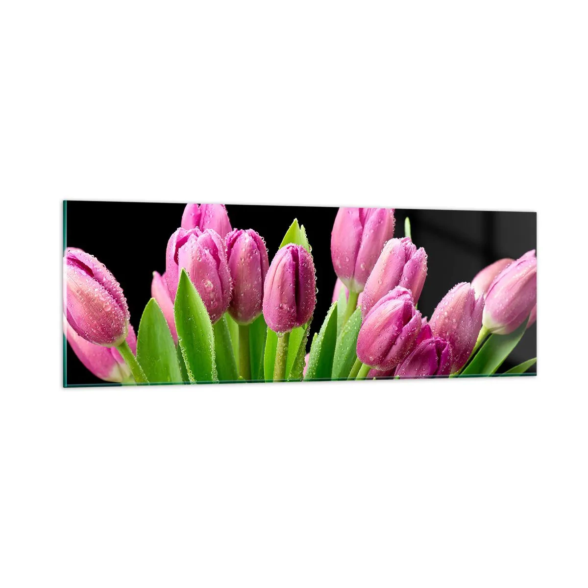 Obraz na szkle - Liliowa radość wiosny - 90x30 cm