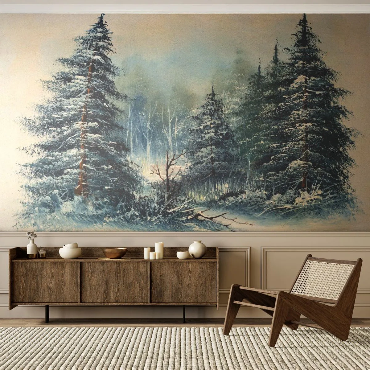 Fototapeta Premium Canvas - Gotowe do Świąt - Krajobraz, Las, Natura - 300x210 cm