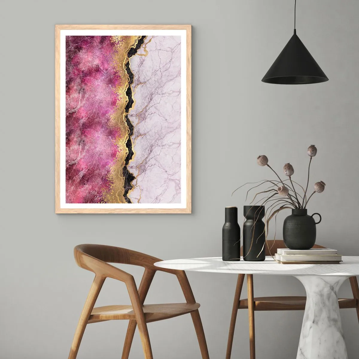 Plakat w ramie jasny dąb - Na granicy - 40x50 cm