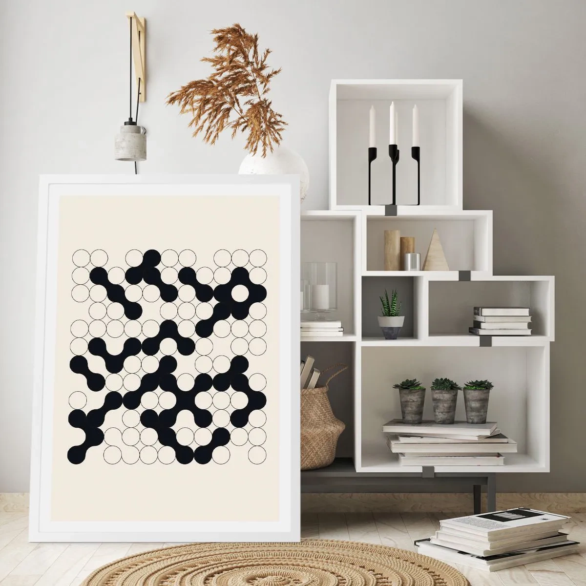 Plakat w białej ramie - Chińska gra – wariacja - 40x50 cm