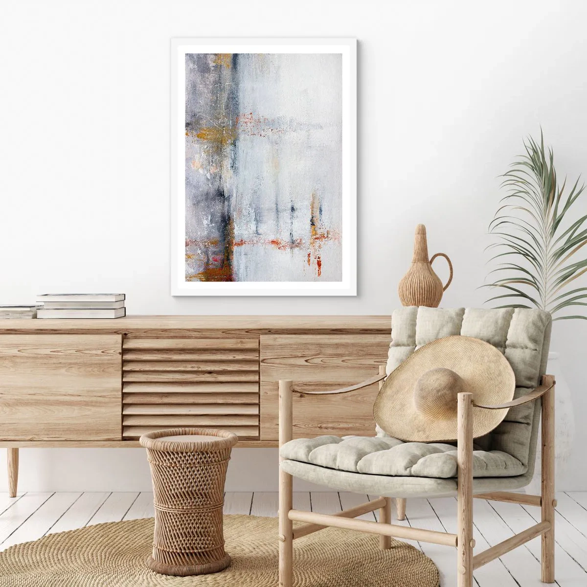 Plakat w białej ramie - Za powietrza zasłoną - 50x70 cm