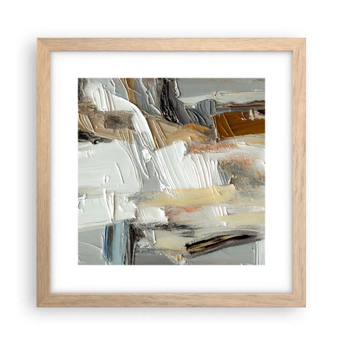 Plakat w ramie jasny dąb - Barwne nawarstwienia - 30x30 cm