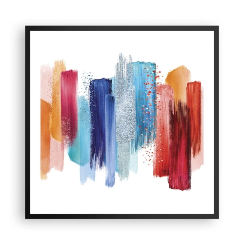 Plakat w czarnej ramie - W górę i w dół - 60x60 cm