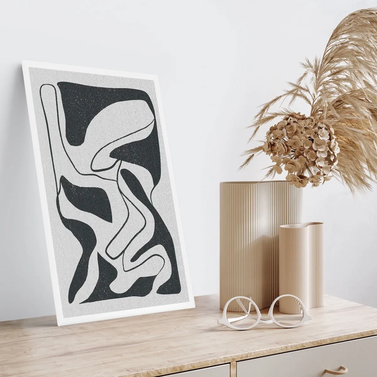 Plakat - Abstrakcyjna zabawa w labiryncie - 30x40 cm