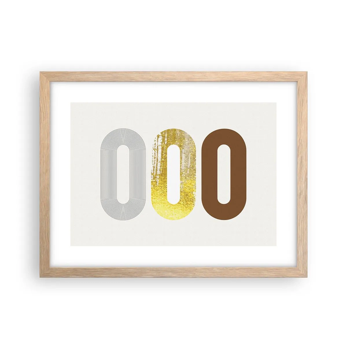 Plakat w ramie jasny dąb - Ooo! - 40x30 cm