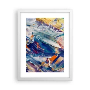 Plakat w białej ramie - Zamęt koloru - 30x40 cm