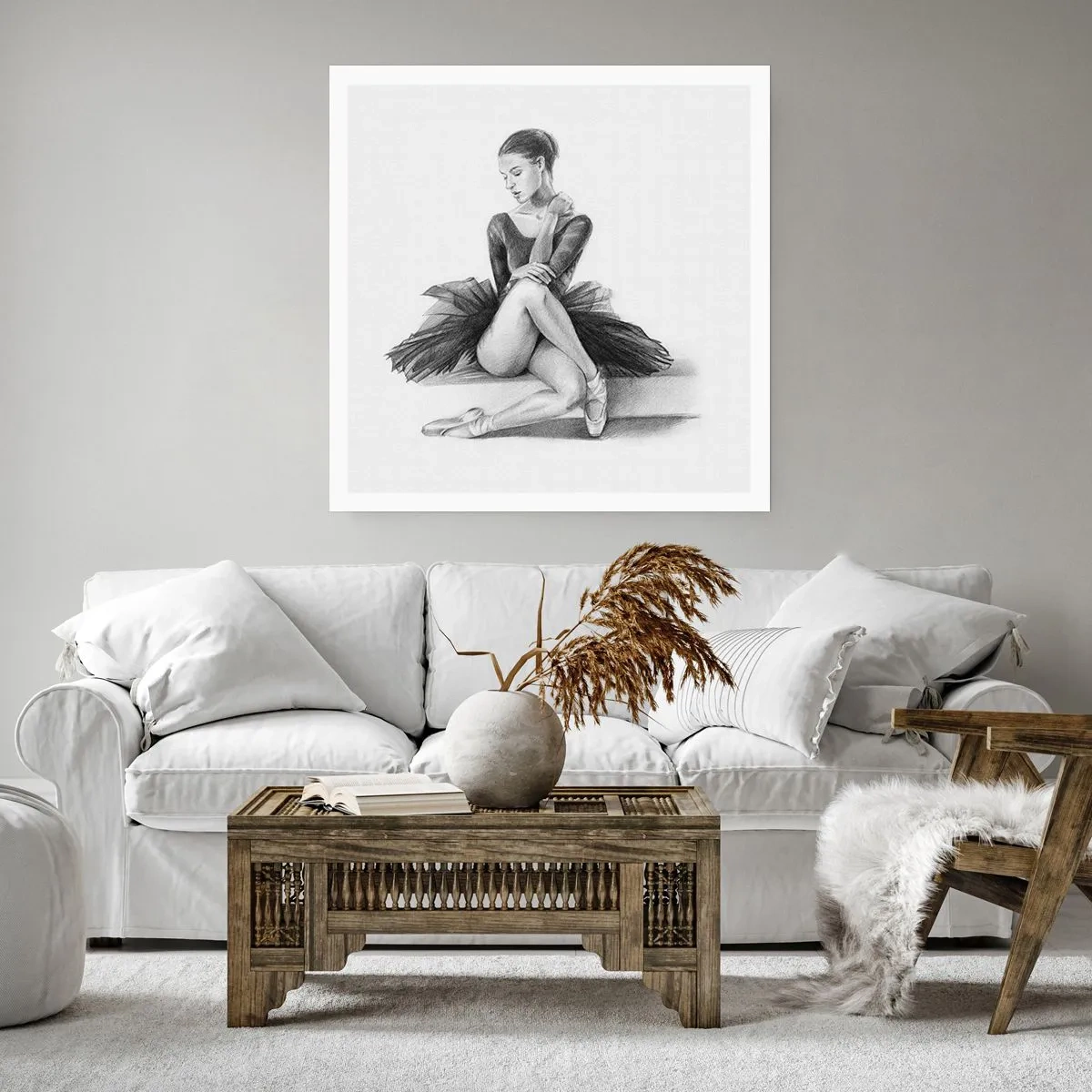 Plakat - Zaczarowana tańcem - 60x60 cm