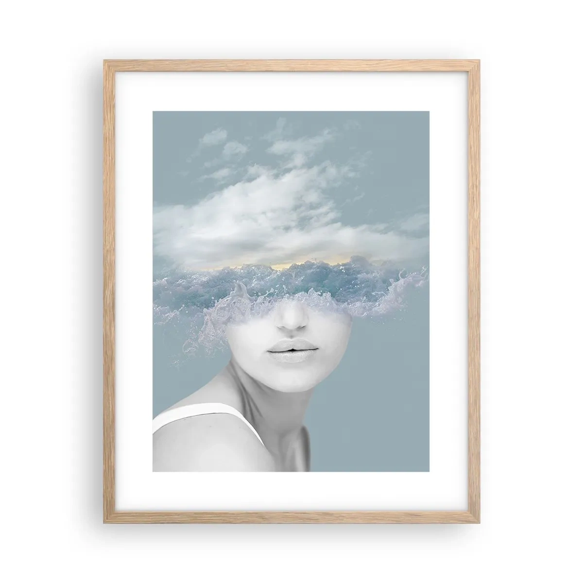 Plakat w ramie jasny dąb - Z głową w chmurach - 40x50 cm