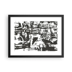Plakat w czarnej ramie - Porządek czy chaos? - 40x30 cm