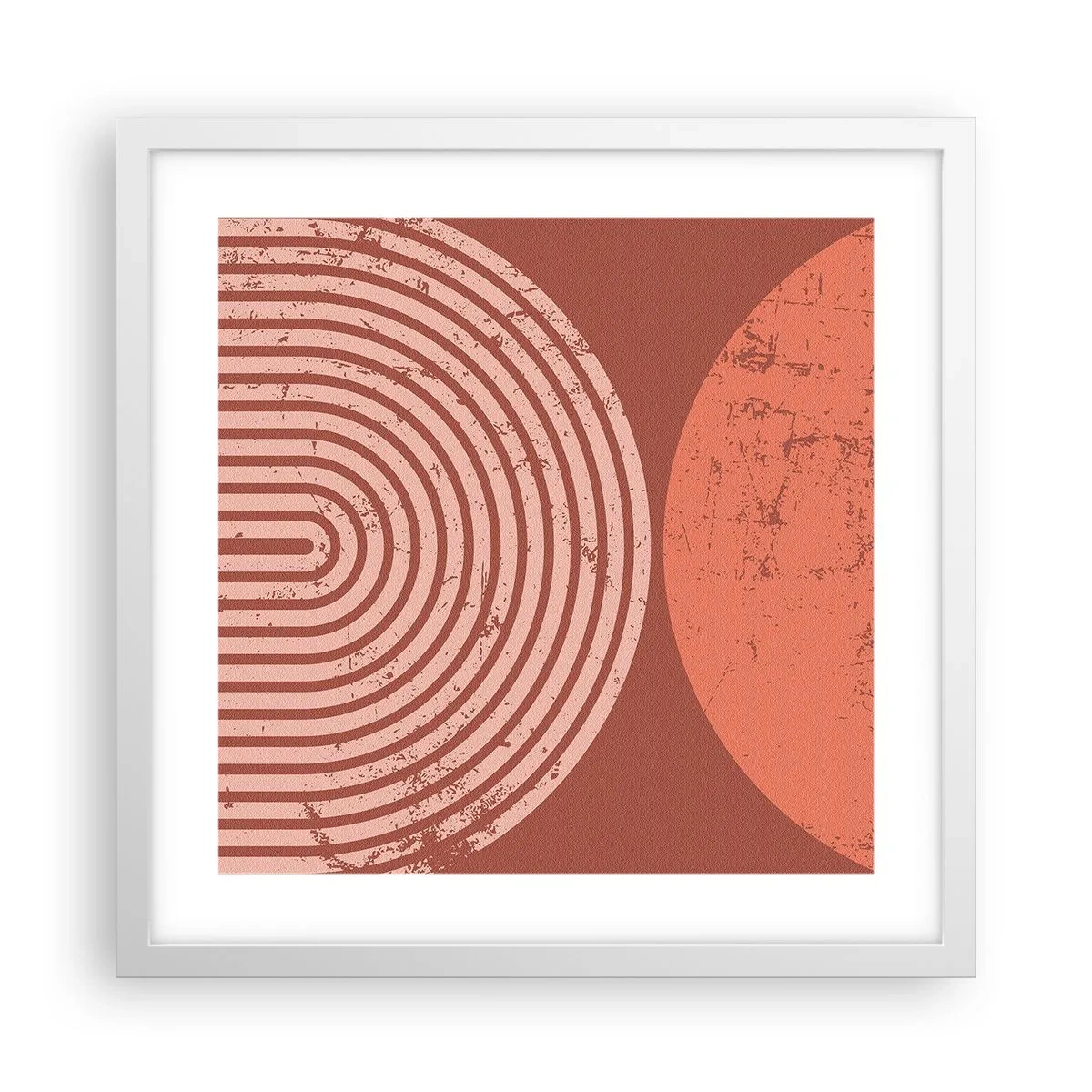 Plakat w białej ramie - Bliska relacja - 40x40 cm