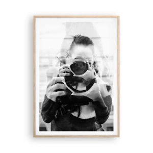 Plakat w ramie jasny dąb - Twórca i tworzywo - 70x100 cm