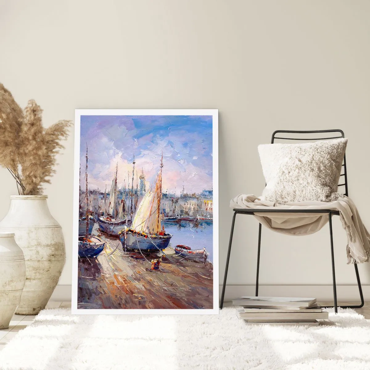 Plakat - Miasto nad zatoką - 70x100 cm