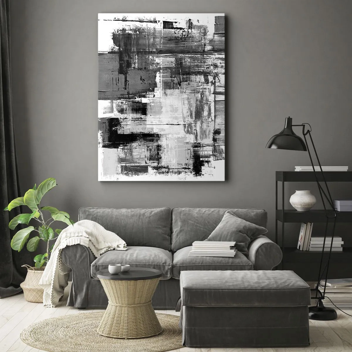 Obraz na płótnie - Szare jest piękne - 45x80 cm