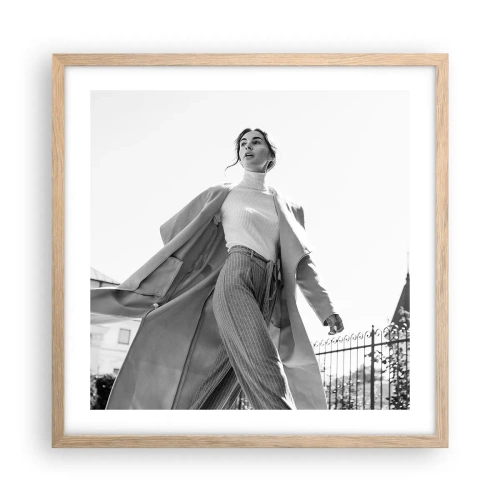 Plakat w ramie jasny dąb - Idziesz ze mną? - 50x50 cm