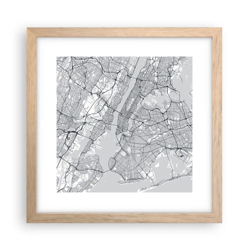 Plakat w ramie jasny dąb - Anatomia metropolii - 30x30 cm