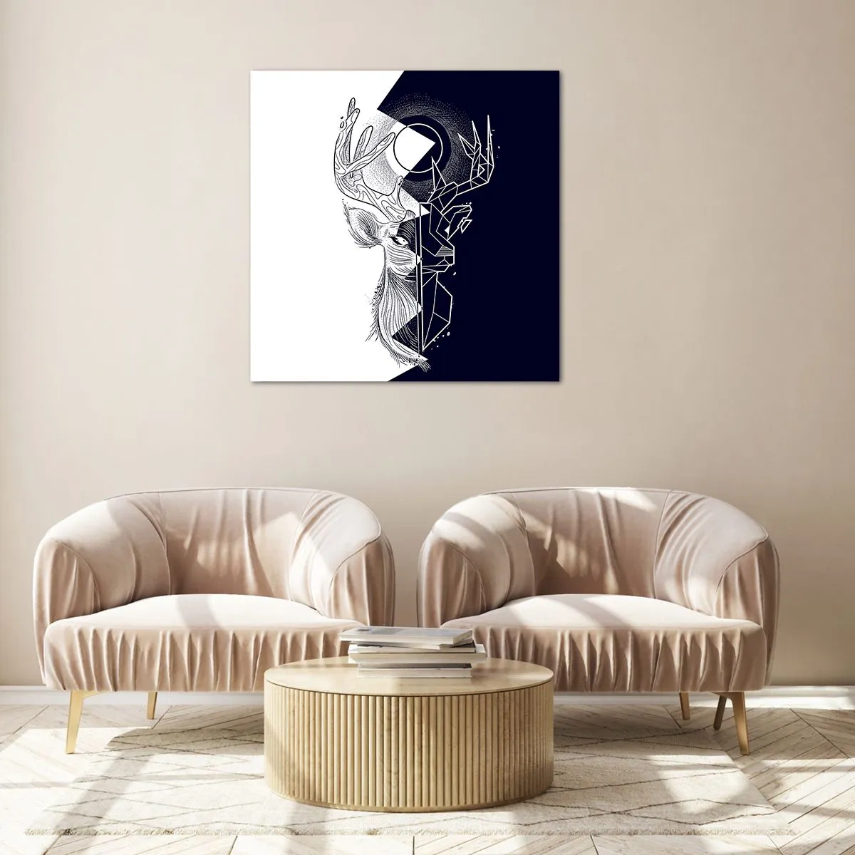 Obraz na szkle - Walka i jedność przeciwieństw - 50x50 cm