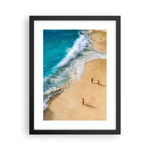 Plakat w czarnej ramie - A potem słońce, plaża… - 30x40 cm