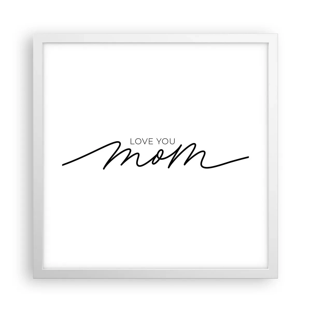 Plakat w białej ramie - Wielkie wzruszenie - 40x40 cm