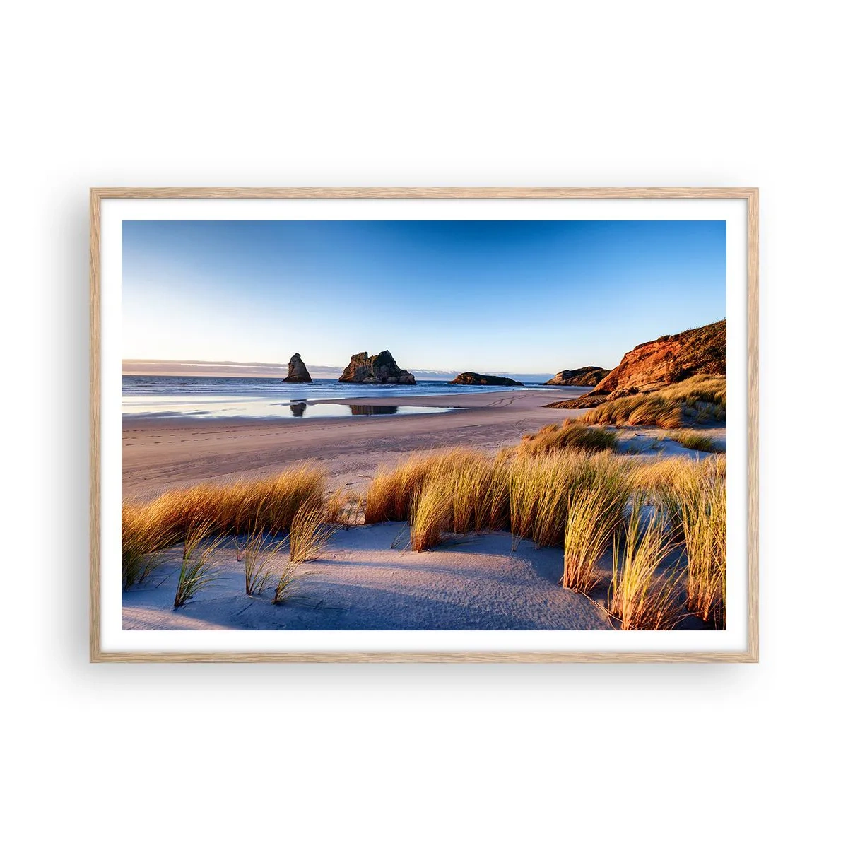 Plakat w ramie jasny dąb - Dla poszukiwaczy spokoju - 100x70 cm