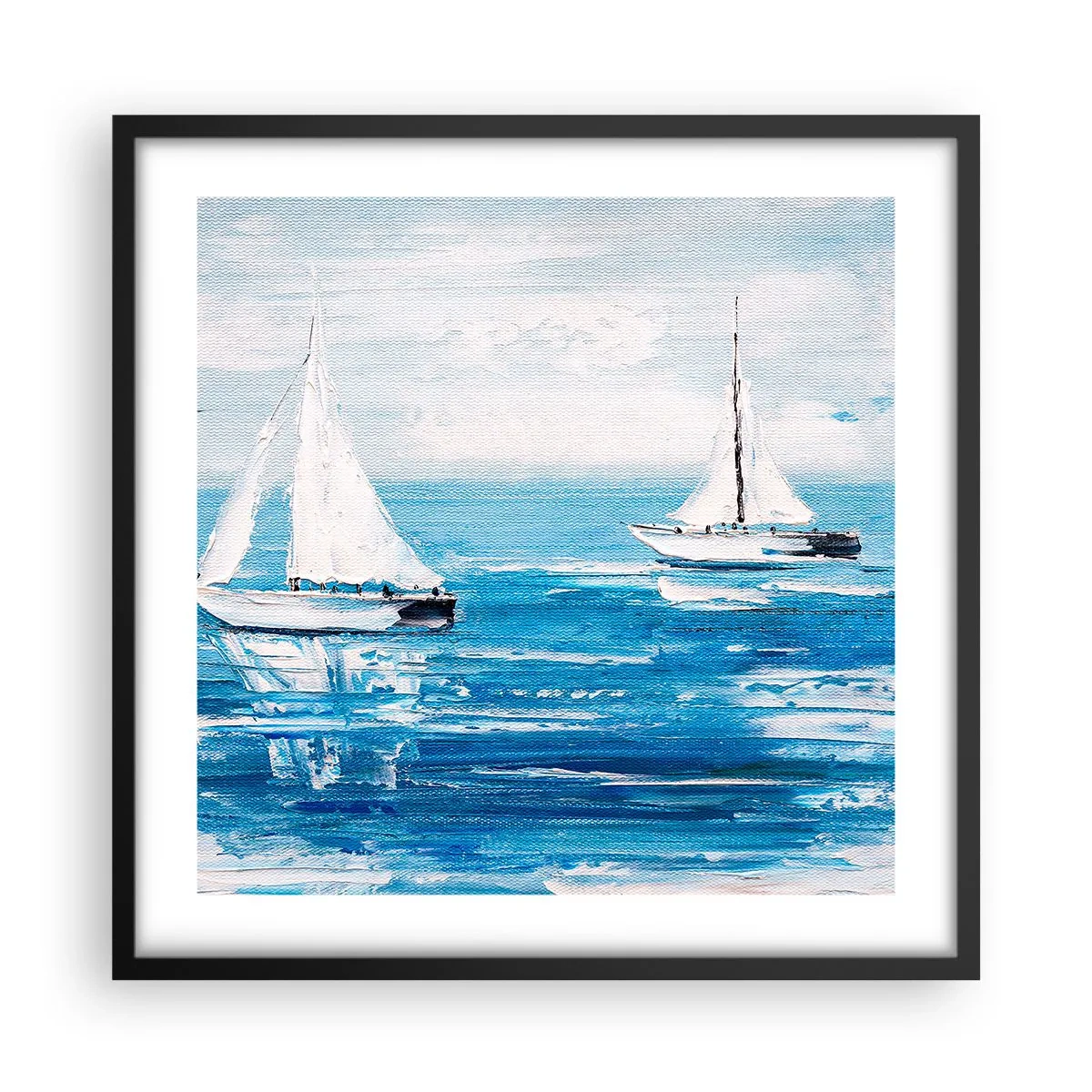 Plakat w czarnej ramie - Z przyjacielem u boku - 50x50 cm