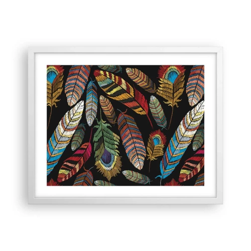 Plakat w białej ramie - Ptasi karnawał - 50x40 cm