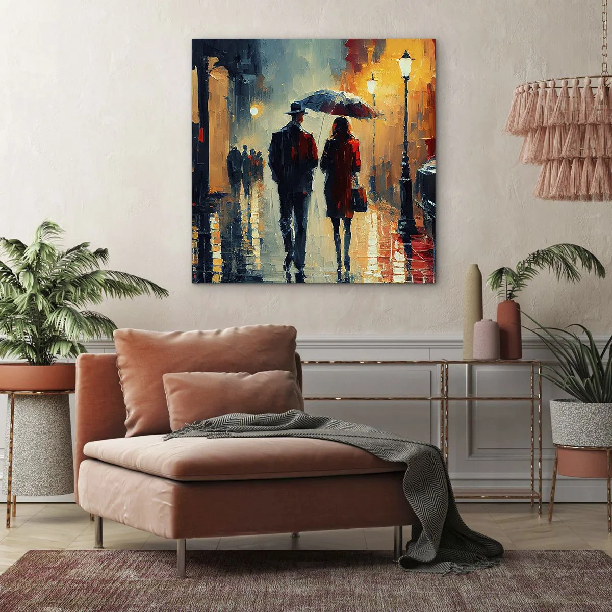 Obraz na płótnie - Miejska love story - 30x30 cm