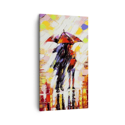 Obraz na płótnie - Razem przez noc i deszcz - 45x80 cm