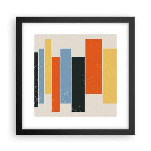 Plakat w czarnej ramie - Zapis muzyki - 30x30 cm