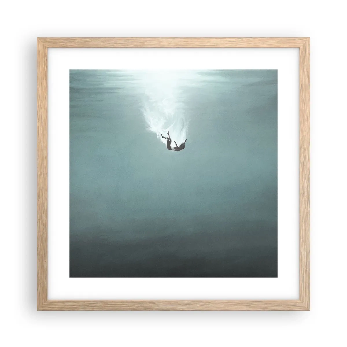 Plakat w ramie jasny dąb - W objęciach oceanu - 40x40 cm