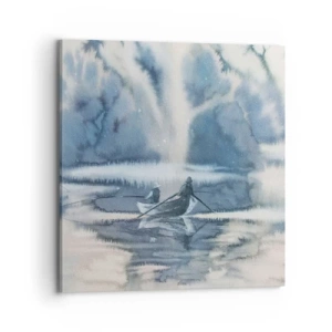 Obraz na płótnie - Wędkarze w swoim raju - 70x70 cm