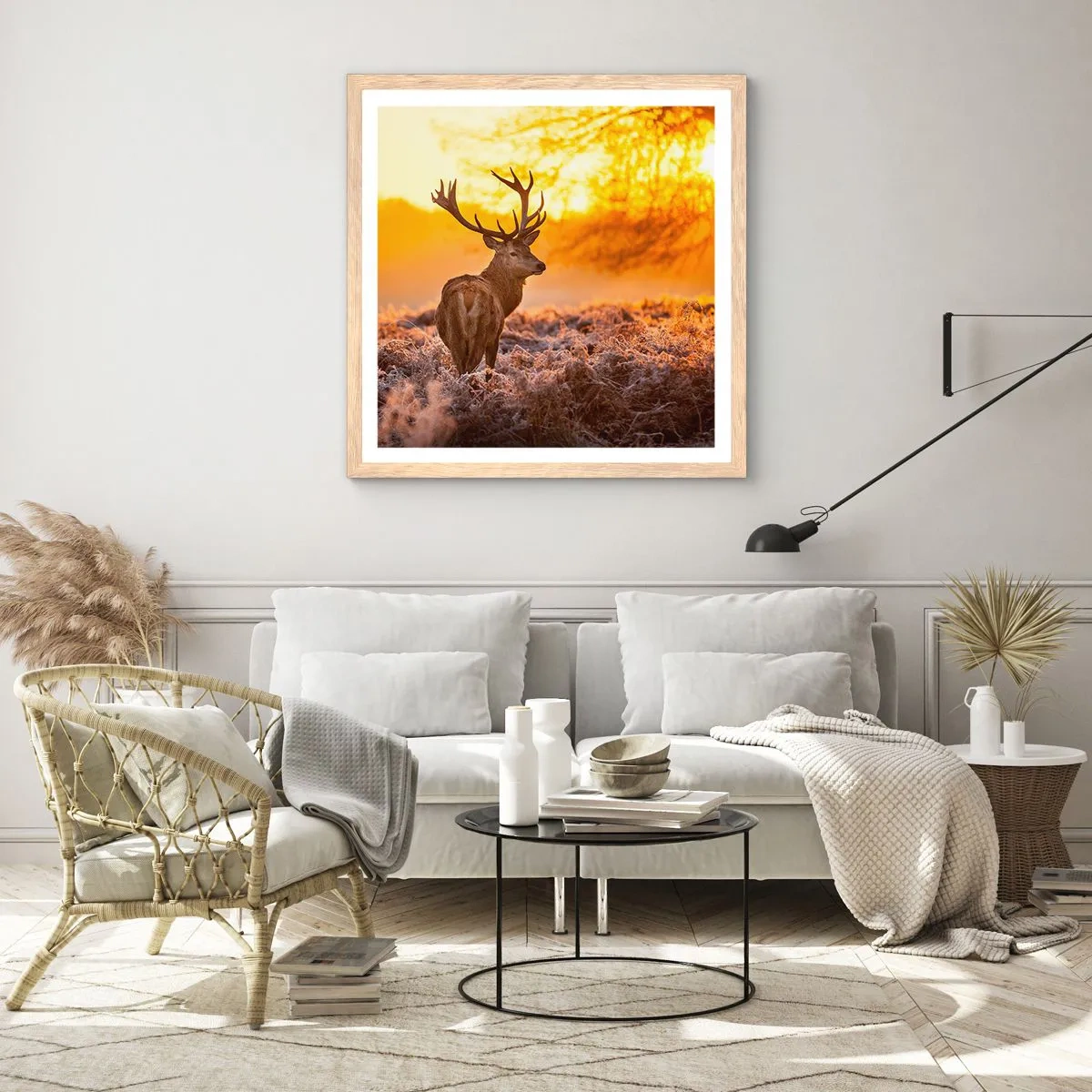 Plakat w ramie jasny dąb - Król jesiennego lasu - 50x50 cm