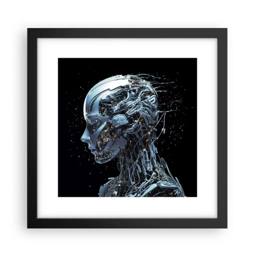 Plakat w czarnej ramie - Technologia jest kobietą - 30x30 cm