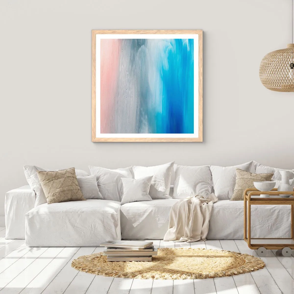 Plakat w ramie jasny dąb - Żywioły: powietrze - 30x30 cm