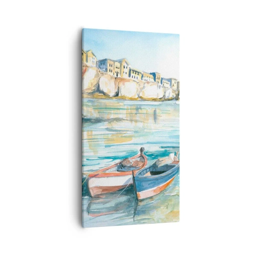 Obraz na płótnie - Pejzaż w lazurze - 55x100 cm