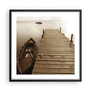 Plakat w czarnej ramie - Wielki spokój - 50x50 cm