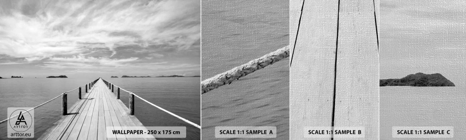 Fototapeta Próbka Premium Canvas - A może podróż… - Krajobraz, Morze, Drewniany Pomost - 100x30 cm