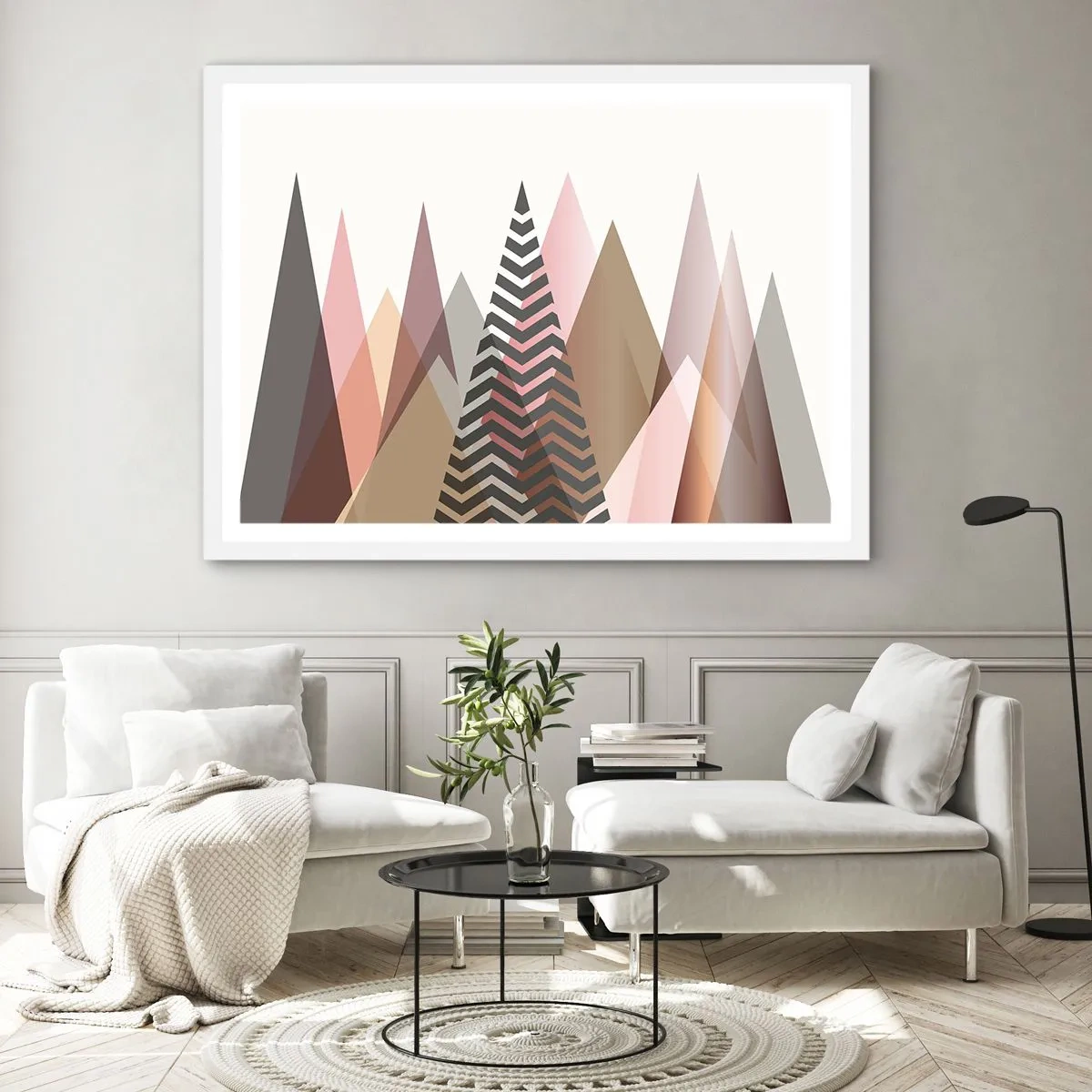 Plakat w białej ramie - Piramidalny widok - 40x30 cm