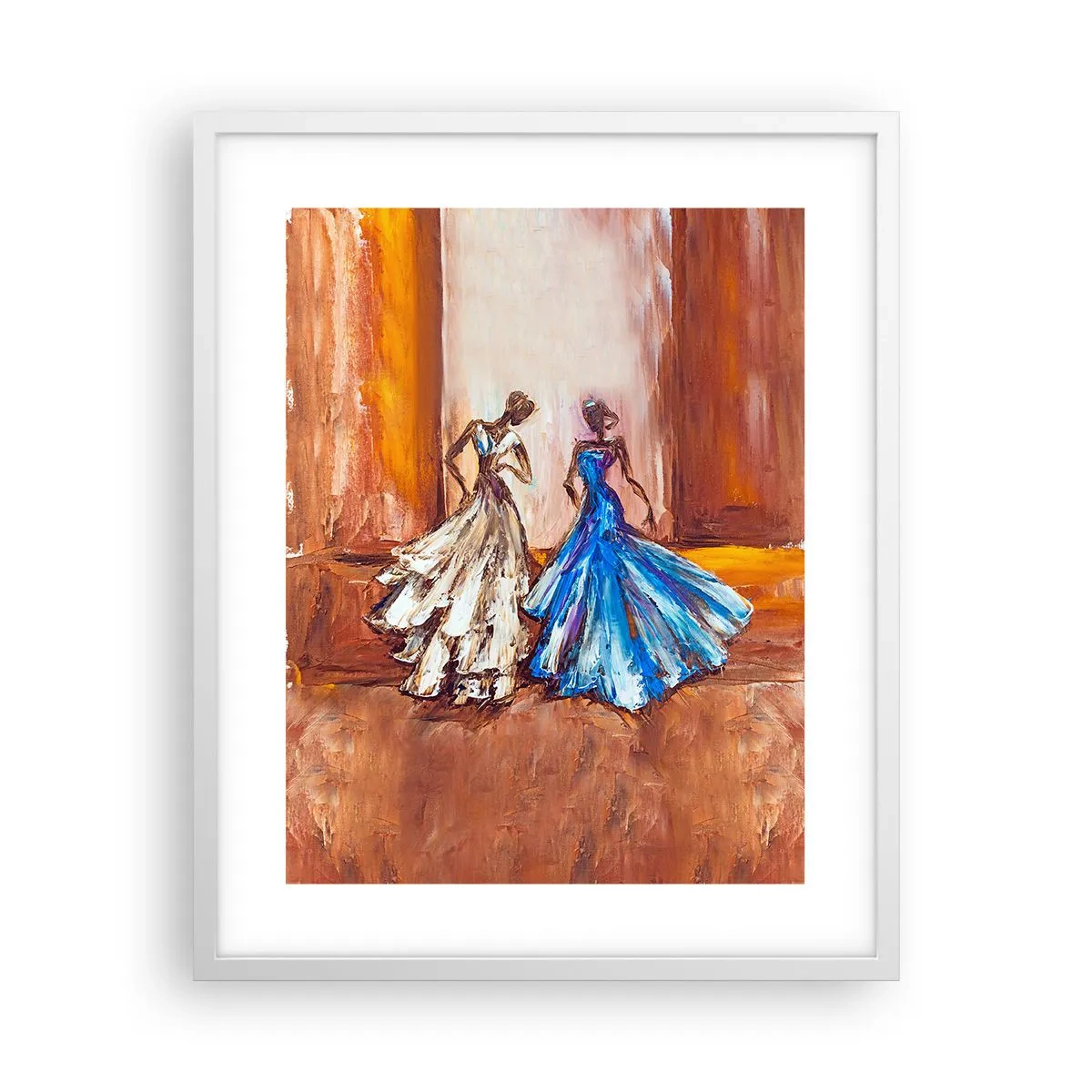 Plakat w białej ramie - Wdzięczny duet - 40x50 cm