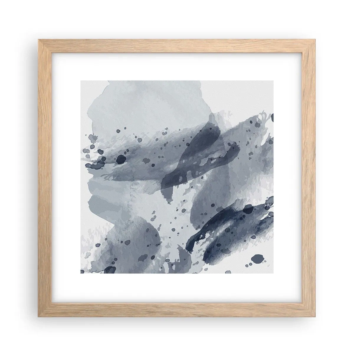 Plakat w ramie jasny dąb - Studium natury wody - 30x30 cm