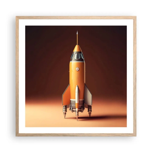 Plakat w ramie jasny dąb - Zaczyna się od marzenia - 60x60 cm